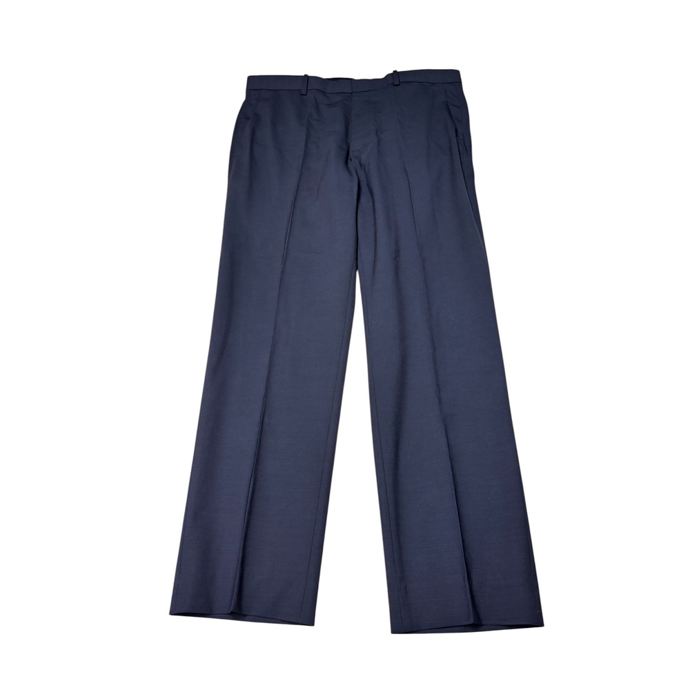 Theory Mens Mayer New Tailor 2 Navy Virgin Wool Blend Dress Pants Size 34X30
